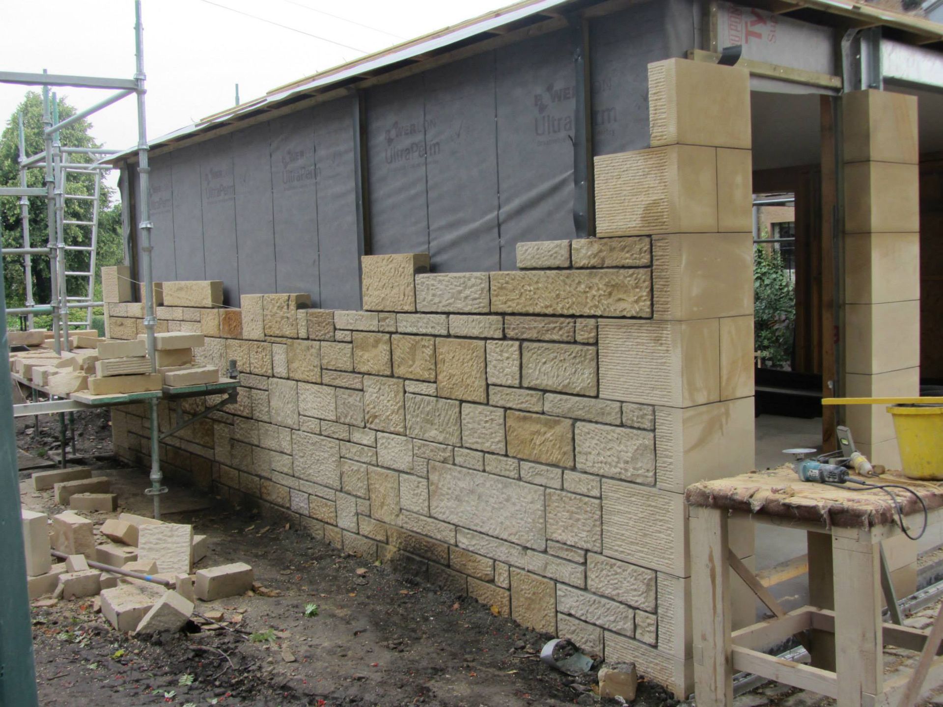 Handcrafted sandstone stonework for residential or commercial buildings by expert Edinburgh stonemasons.