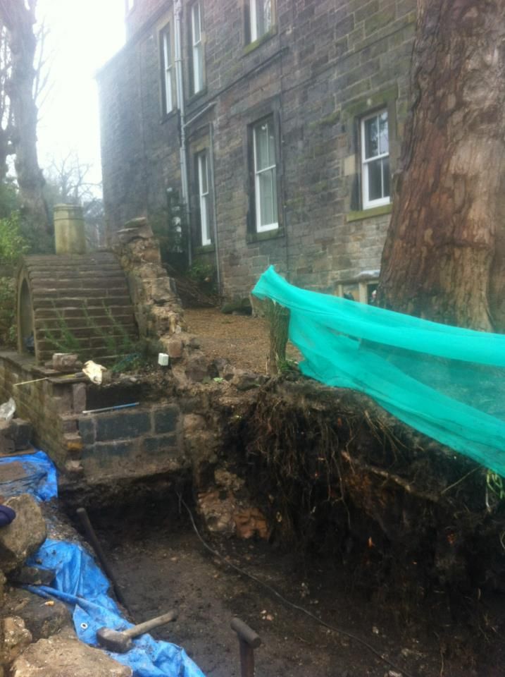 Unearthing historic stonework at Edinburgh’s IMC Stonemasons site for restoration projects.